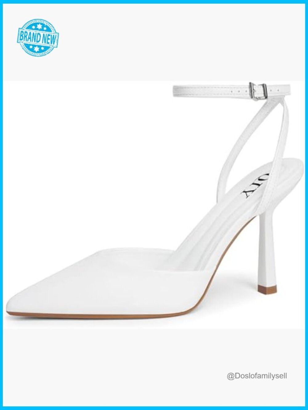 Closed Toe Ankle Strap Heels Pointed Toe Stiletto Pumps Elegant Wedding Shoes